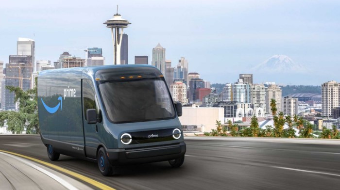 Amazon has started using Rivian's electric vans