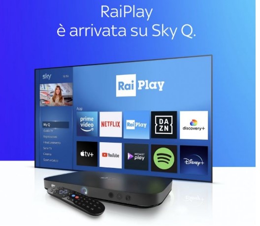 RaiPlay arrives on SkyQ decoders: it can also be opened with voice commands