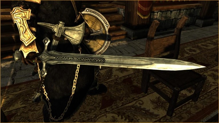 Photo of The user found the most useless sword in the game in Skyrim, helping enemies